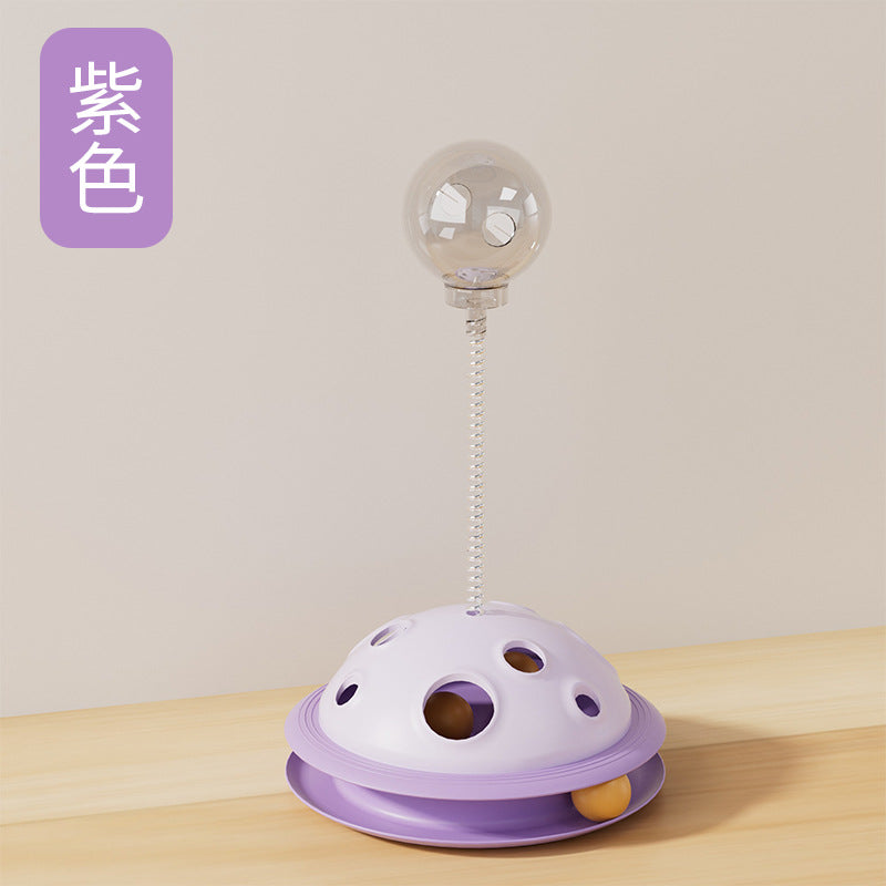 Treat-Leaking Carousel Cat Toy