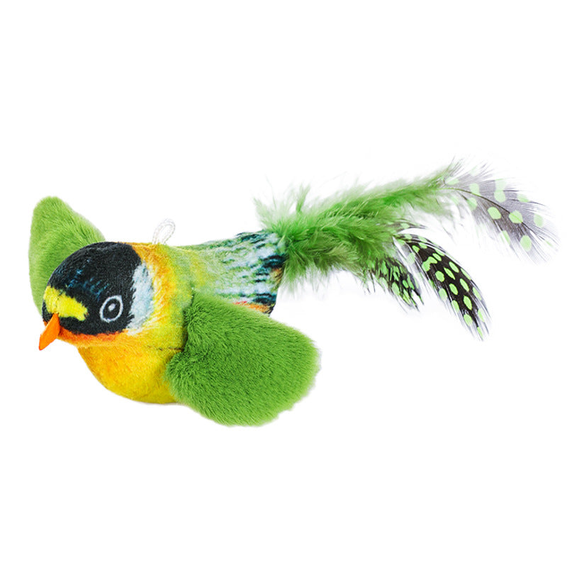 Feather Bird Sound Cat Toy
