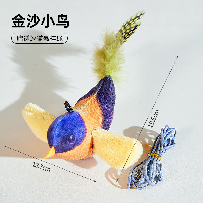 Feather Bird Sound Cat Toy
