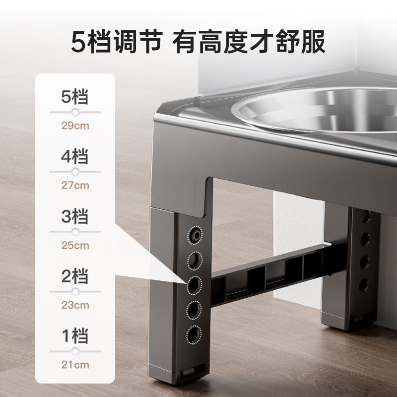 Adjustable-Height Elevated Dog Bowl