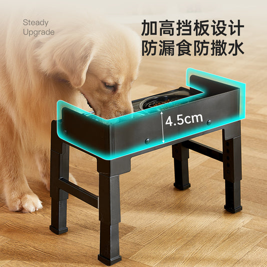 Adjustable-Height Elevated Dog Bowl