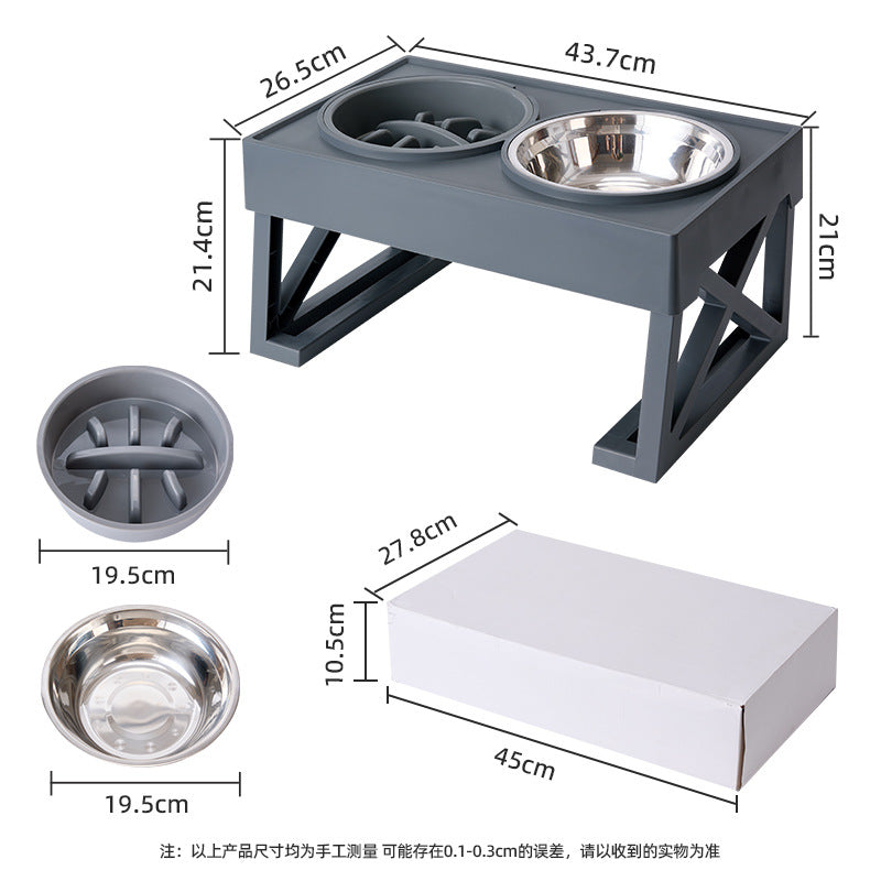 Stainless Steel Vertical Elevated Pet Bowl