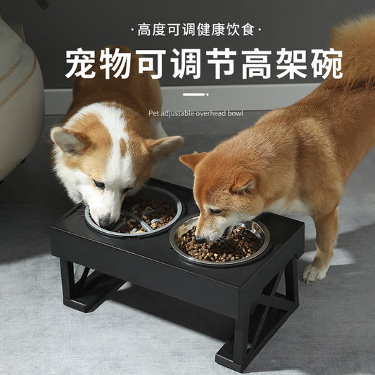 Stainless Steel Vertical Elevated Pet Bowl