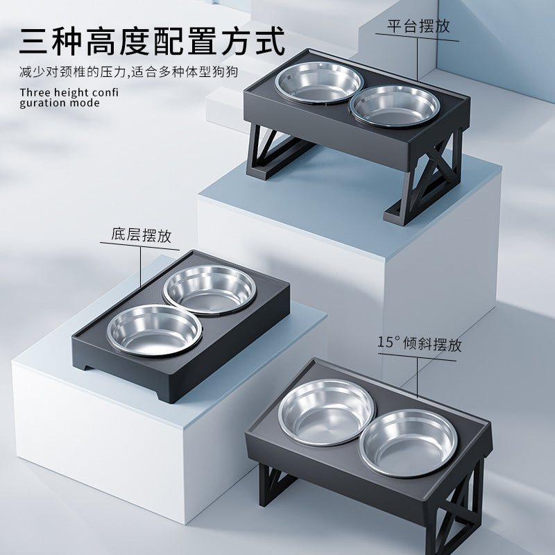 Stainless Steel Vertical Elevated Pet Bowl
