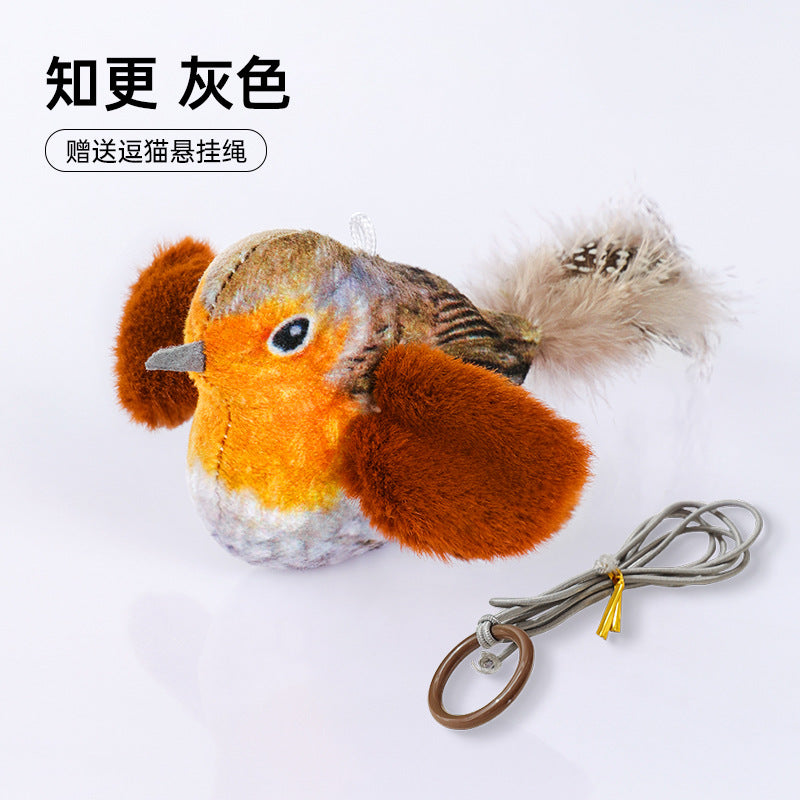 Feather Bird Sound Cat Toy
