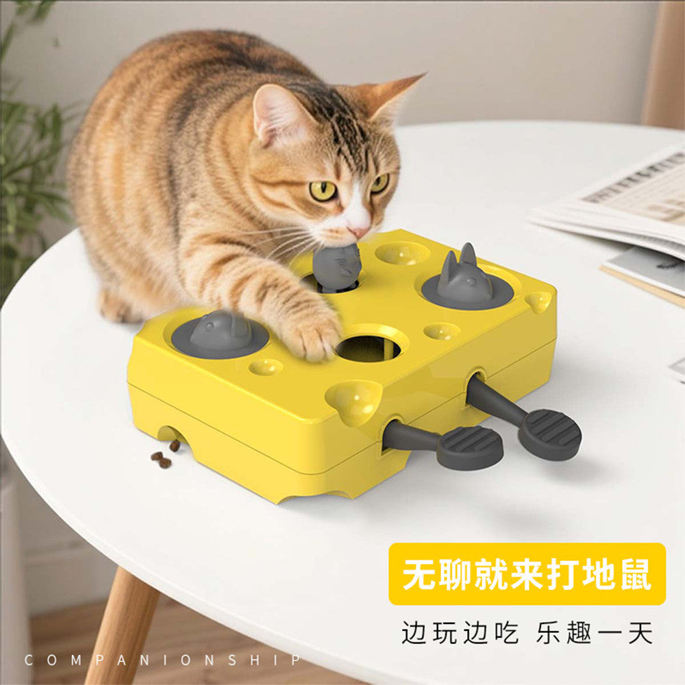 Pet dog cat toy strainer, cat self-fun whack-a-mole, interactive gadget, human-pet interactive cat teasing toy box