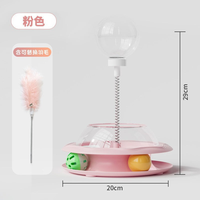 Treat-Leaking Carousel Cat Toy