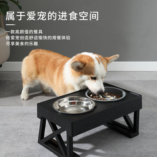 Stainless Steel Vertical Elevated Pet Bowl