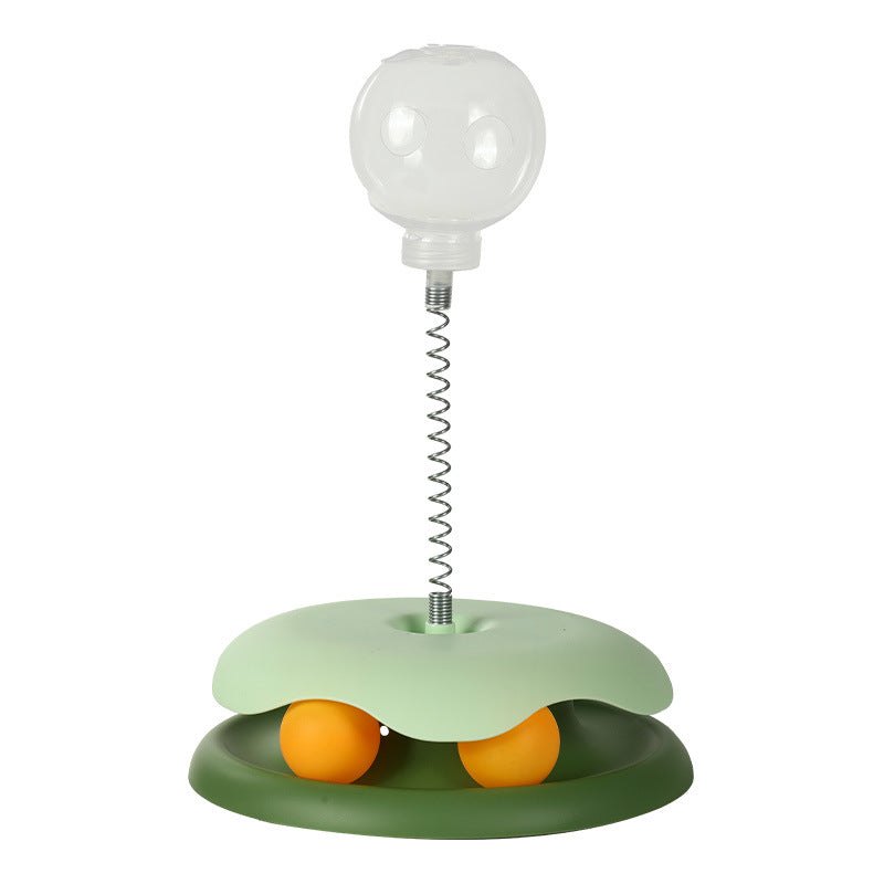 Treat-Leaking Carousel Cat Toy
