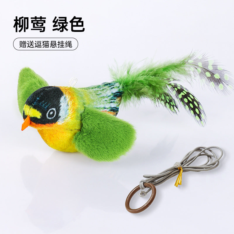 Feather Bird Sound Cat Toy