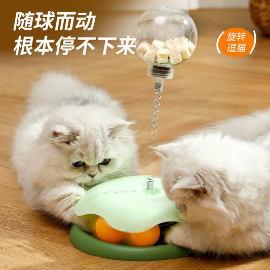 Treat-Leaking Carousel Cat Toy
