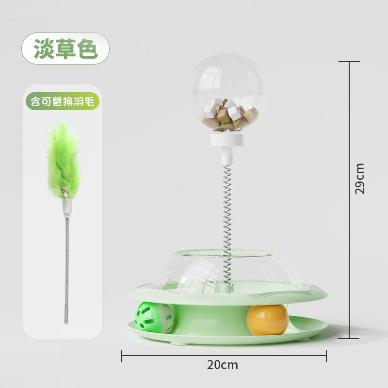 Treat-Leaking Carousel Cat Toy
