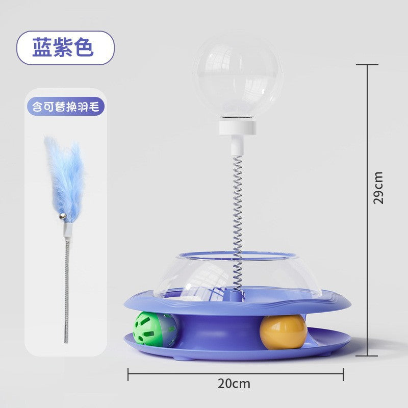 Treat-Leaking Carousel Cat Toy