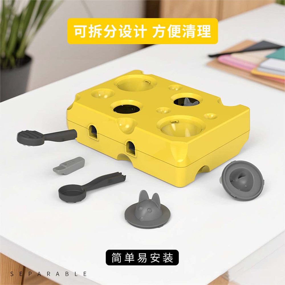 Pet dog cat toy strainer, cat self-fun whack-a-mole, interactive gadget, human-pet interactive cat teasing toy box