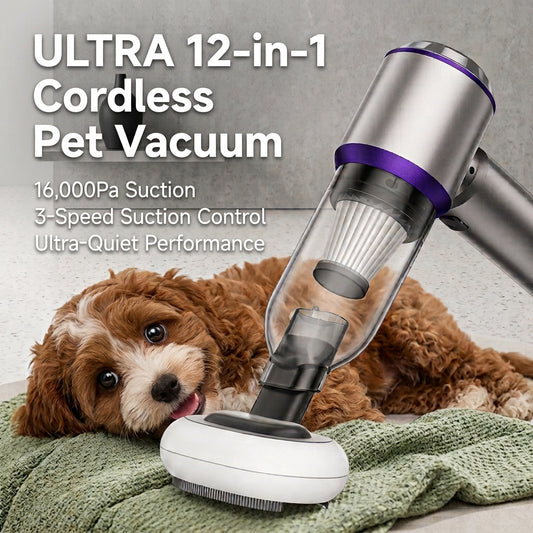 Ultra 12-in-1 Pet Grooming Vacuum & Multi-Tool System